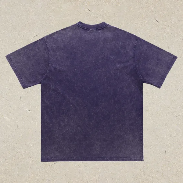 Design Acid Wash Purple T-Shirt - 1