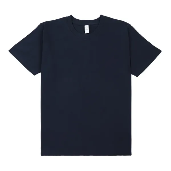 Design Basic Crew Neck Navy T-Shirt - 1