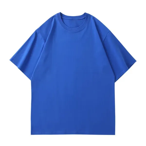 Design Oversized Crewneck T-Shirt Blue - 1