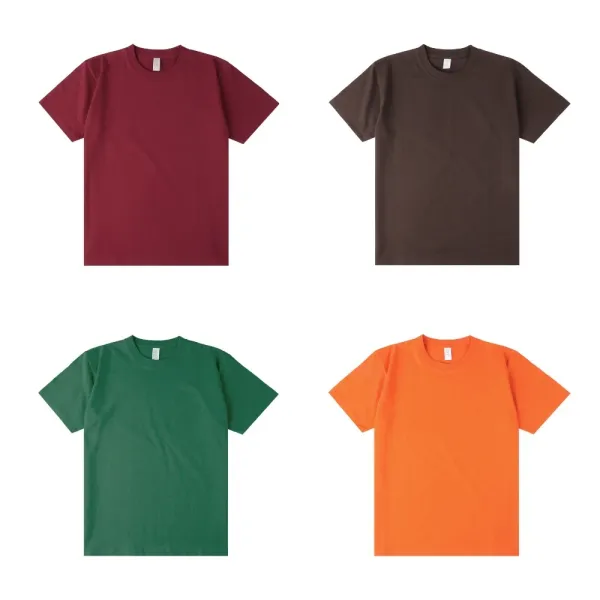 Design Basic Crew Neck Orange T-Shirt - 12