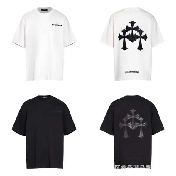 Chrome Hearts Cross Embroidered White T-Shirt - 4
