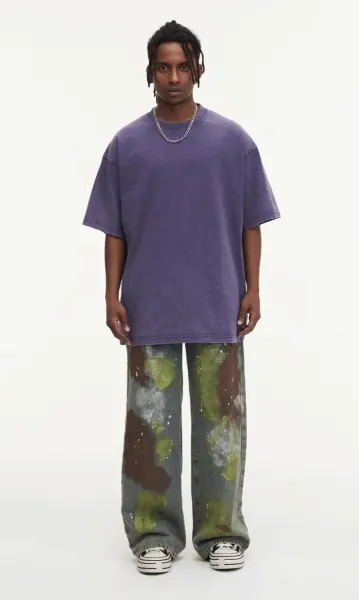 Design Acid Wash Purple T-Shirt - 11
