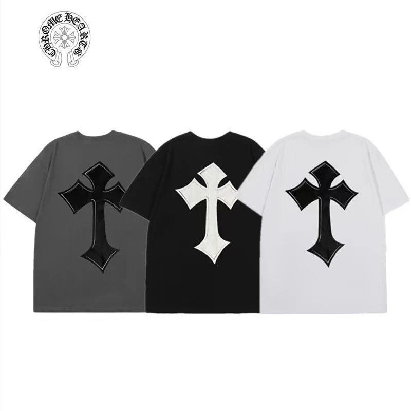 Chrome Hearts Cross Logo Embroidered White T-Shirt - 11