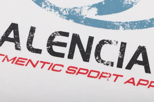 Balenciaga Distorted Logo White T-Shirt - 25