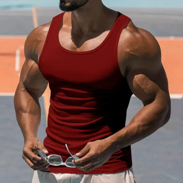 Design Basic Fit White Vest-Top - 24