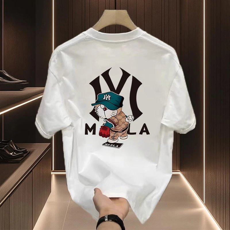 MLB x Sanrio Doraemon New York Yankees Graphic T-Shirt Navy - 13