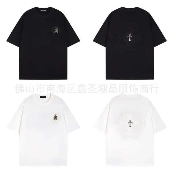 Chrome Hearts Cross Embroidered White T-Shirt - 37