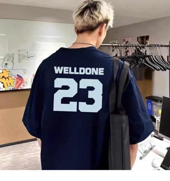 Design WellDone 23 Number Graphic T-Shirt Black T-Shirts - 19