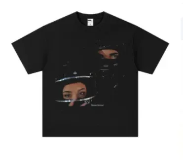 Design Graphic Print Black T-Shirt - 1