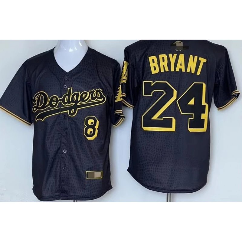 Los Angeles Dodgers MLB Authentic Jersey Black Gold