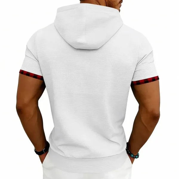 Design Be Legend Rainbow Print Hooded T-Shirt White Hoodie - 8