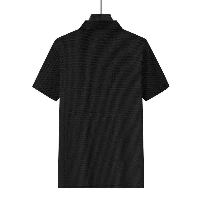 Design Waffle Knit Polo Shirt Light Gray Tops Polo - 36