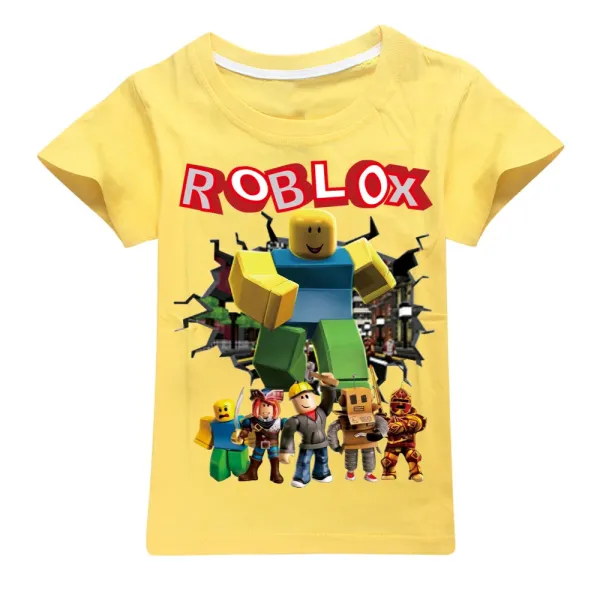 Design Roblox Character Collage Gray T-Shirt T-Shirts - 4