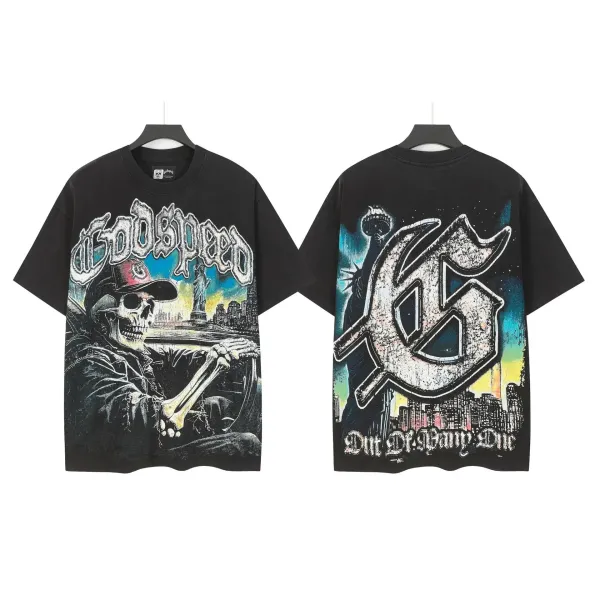 Godspeed Skeleton Graphic Black T-Shirt - 30