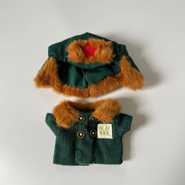 Pop Mart Labubu Duffle Coat Green Plush Doll Accessories - 21
