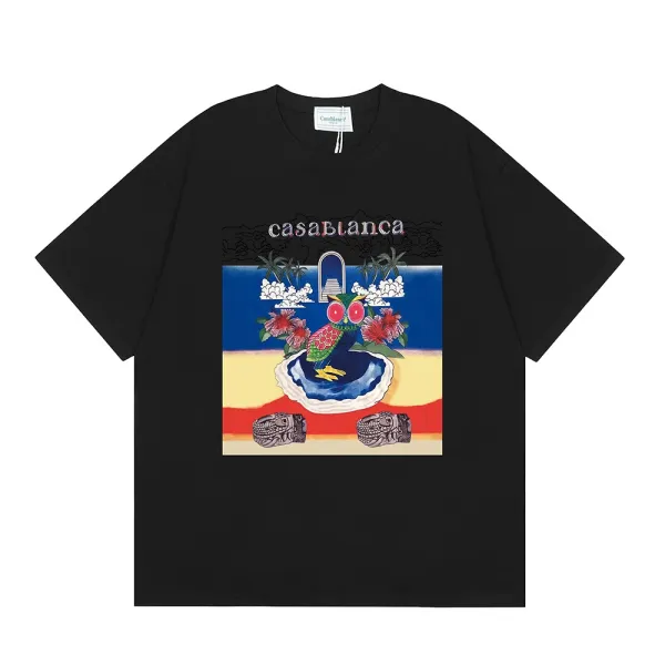 Casablanca Graphic Print Oversized T-Shirt Black - 1