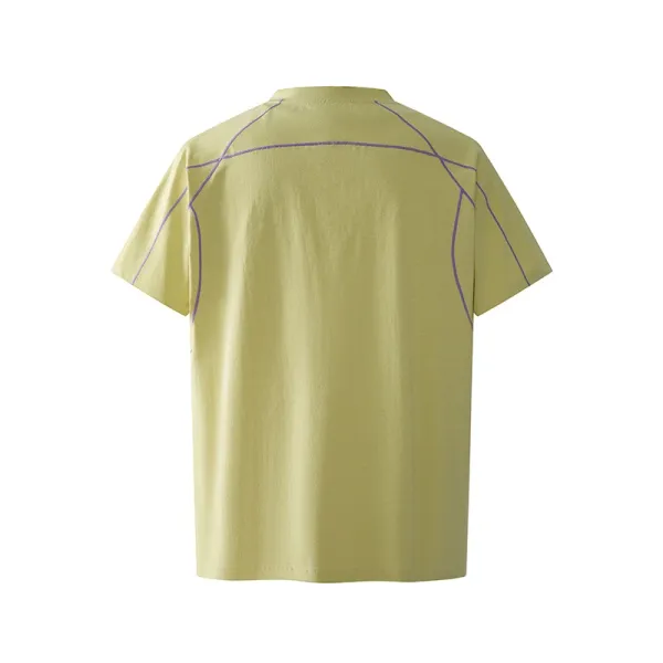 Design Performance T-Shirt Black with Lime Green Stitching - 18