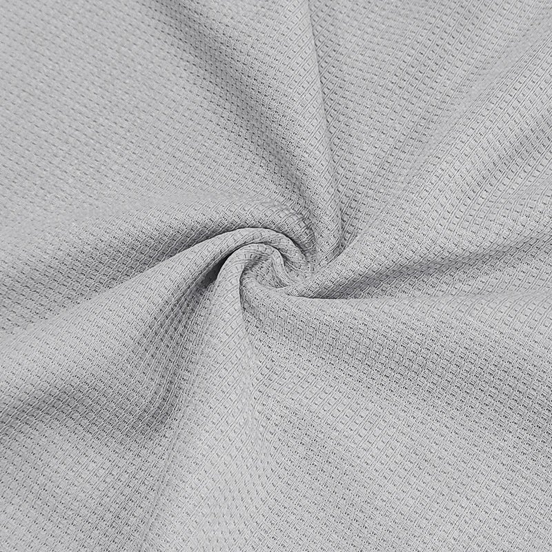 Design Waffle Knit Polo Shirt Light Gray Tops Polo - 17
