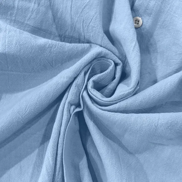 Design Linen Button-Up Shirt White Tops Shirt - 42
