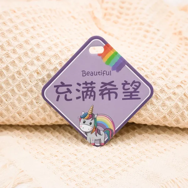 Design Unicorn Hope Tag Purple Multicolor Accessories - 1