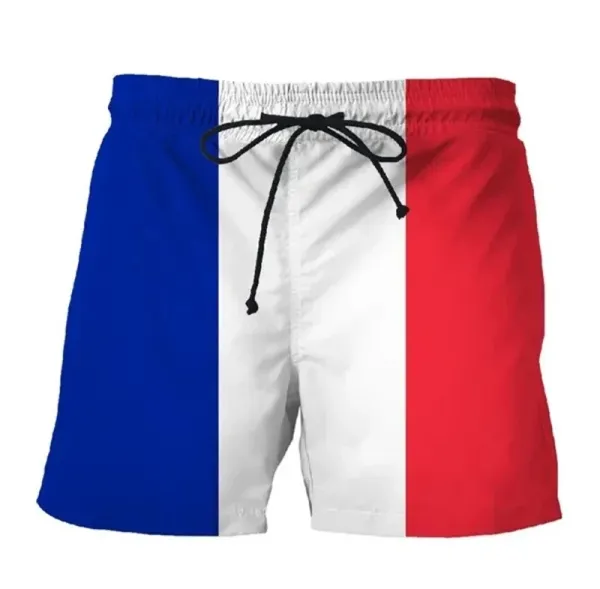 Design American Flag Print Swim Shorts Swimwear - 7