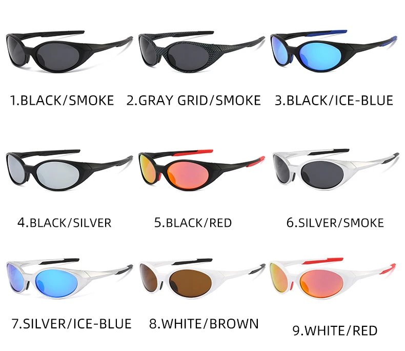 Design Sporty Wraparound Sunglasses Black / Red - 5