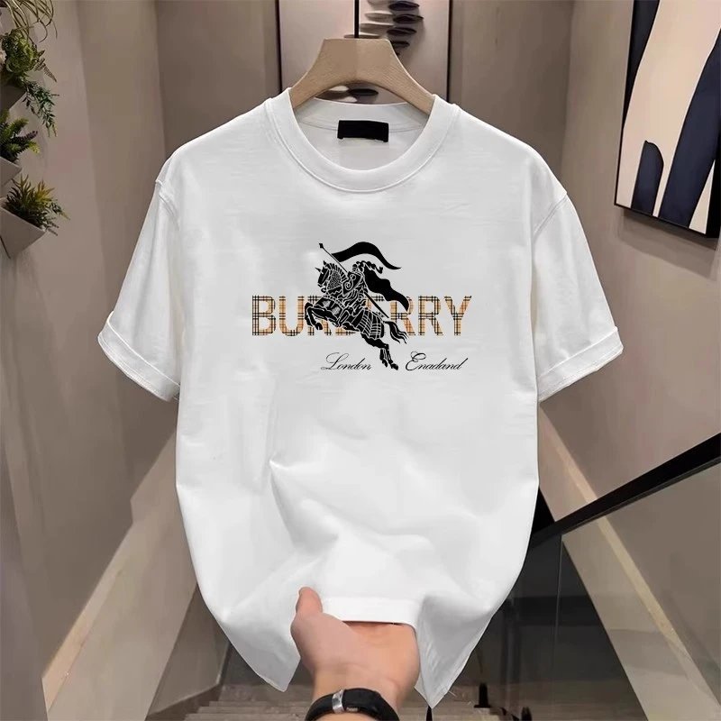Burberry Knight Logo Print White T-Shirt - 10