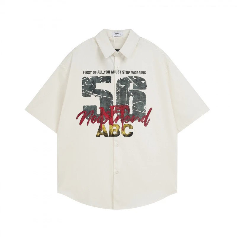 Badfriend Oversized Graphic Shirt Beige