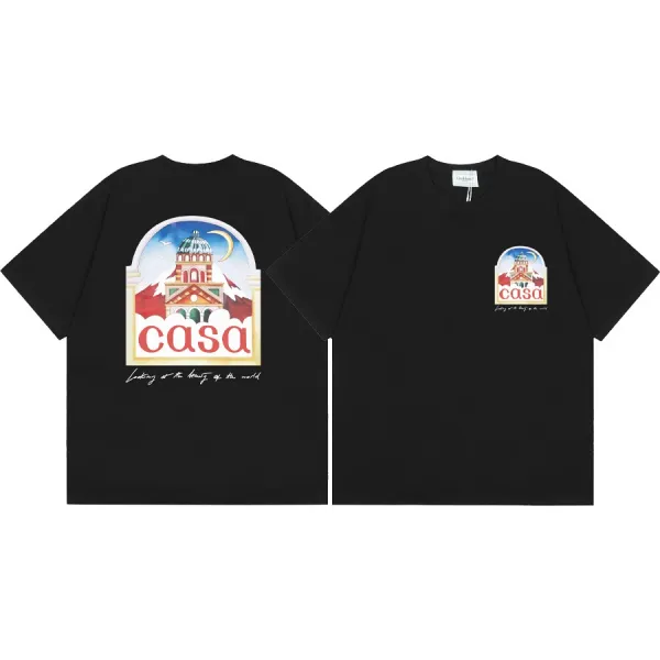 Casa Archway Graphic Print Black T-Shirt - 1