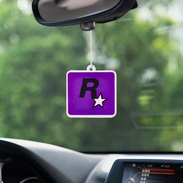 Design Rockstar Games Logo Car Air Freshener Purple Accessories - 1