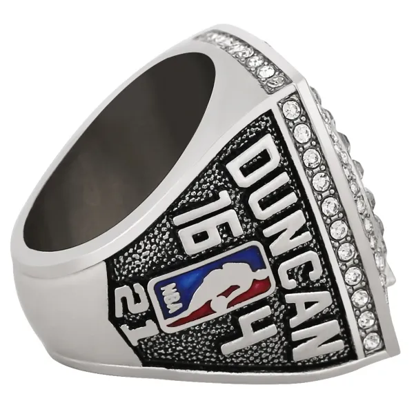NBA San Antonio Spurs 2007 Championship Ring Silver Crystal Jewelry - 5