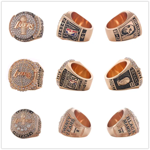 Design Kanjin Jewelry Los Angeles Lakers NBA Championship Rings Collection Display Box Jewelry - 5