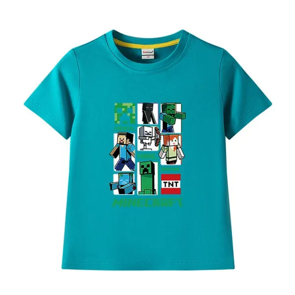 Design Minecraft Graphic Print Pink T-Shirt T-Shirts - 13
