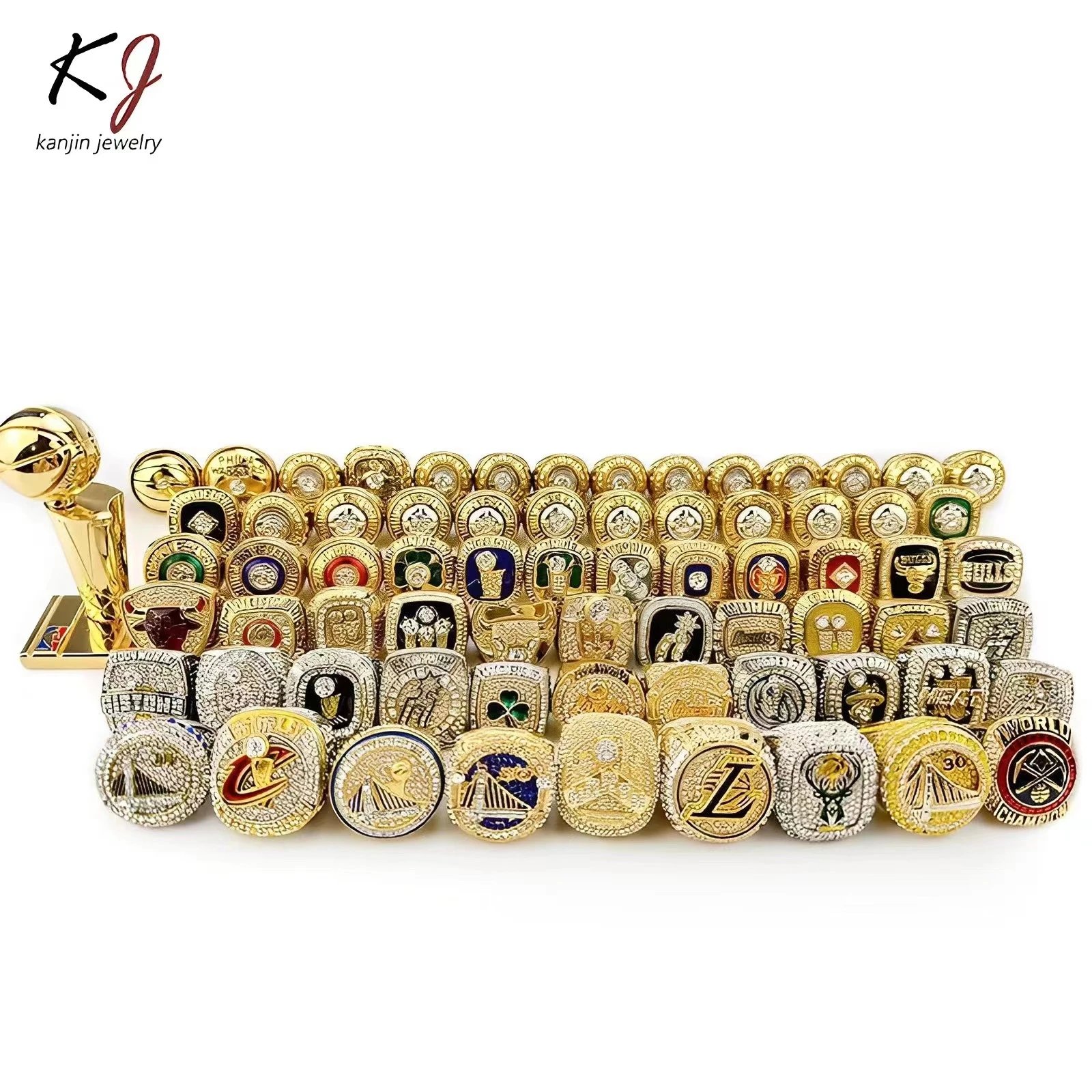 Design Kanjin Jewelry NBA Championship Rings Collection Display Box Jewelry - 7