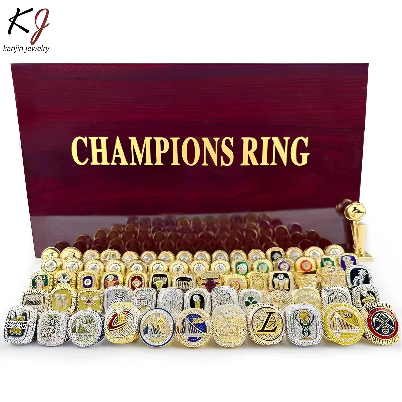 Design Kanjin Jewelry Championship Ring Collection Display Box Set Accessories - 5
