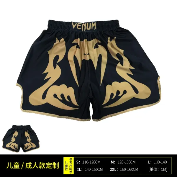 UFC x Venum Venum Sports Black Satin Muay Thai Shorts - 9