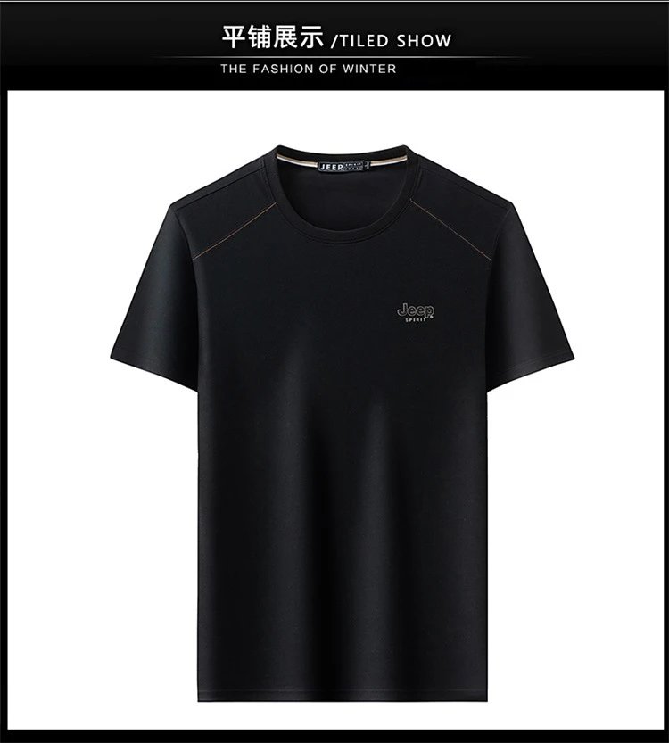 Design Jeep Spirit Classic Black Logo T-Shirt T-Shirts - 7