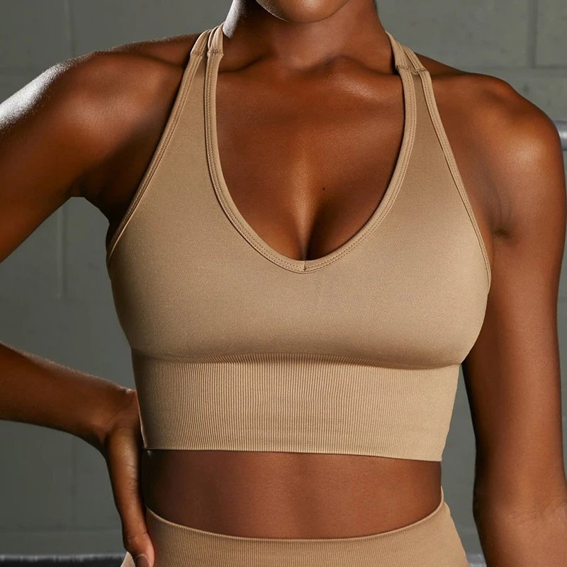 Khaki-Racerback Bra