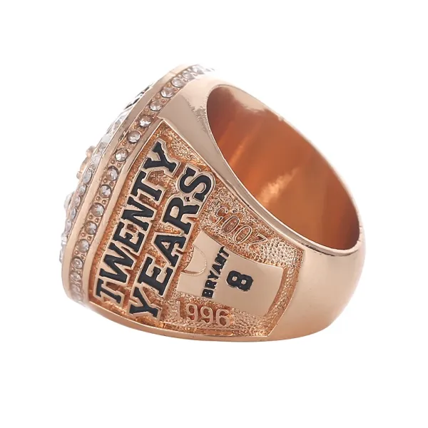 Los Angeles Lakers Kobe Bryant Championship Ring Replica Gold Crystal Jewelry - 5