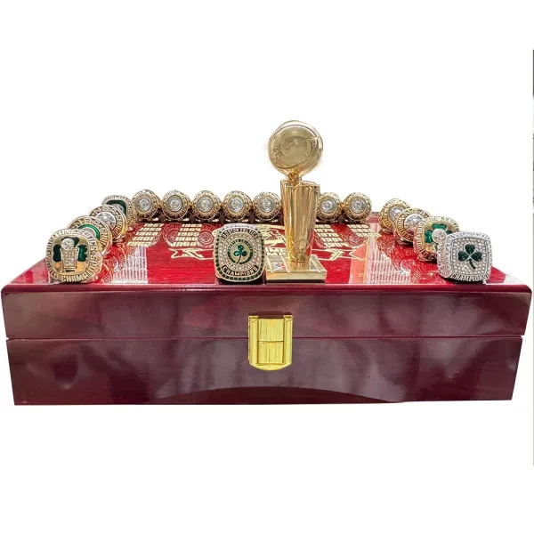 NBA Championship Rings Collection with Larry O'Brien Trophy Replica Jewelry - 3