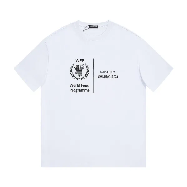 Balenciaga Distorted Logo White T-Shirt - 11