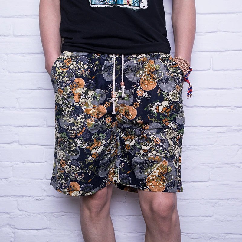 Floral Print Drawstring Shorts Multicolor Shorts