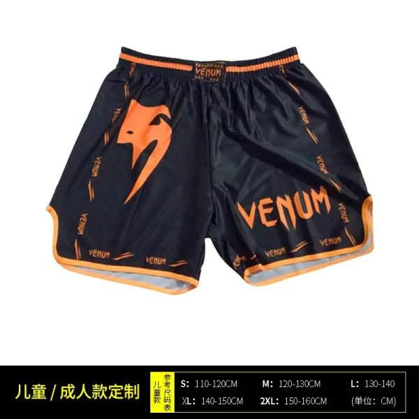 UFC x Venum Venum Sports Black Satin Muay Thai Shorts - 17