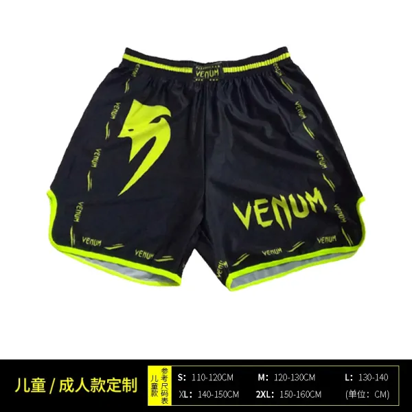 UFC x Venum Venum Sports Black Satin Muay Thai Shorts - 18
