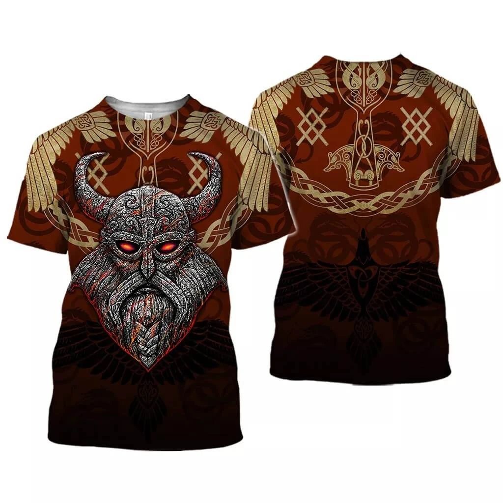 Design Chainmail Armor Print T-Shirt Black / Army Green - 18