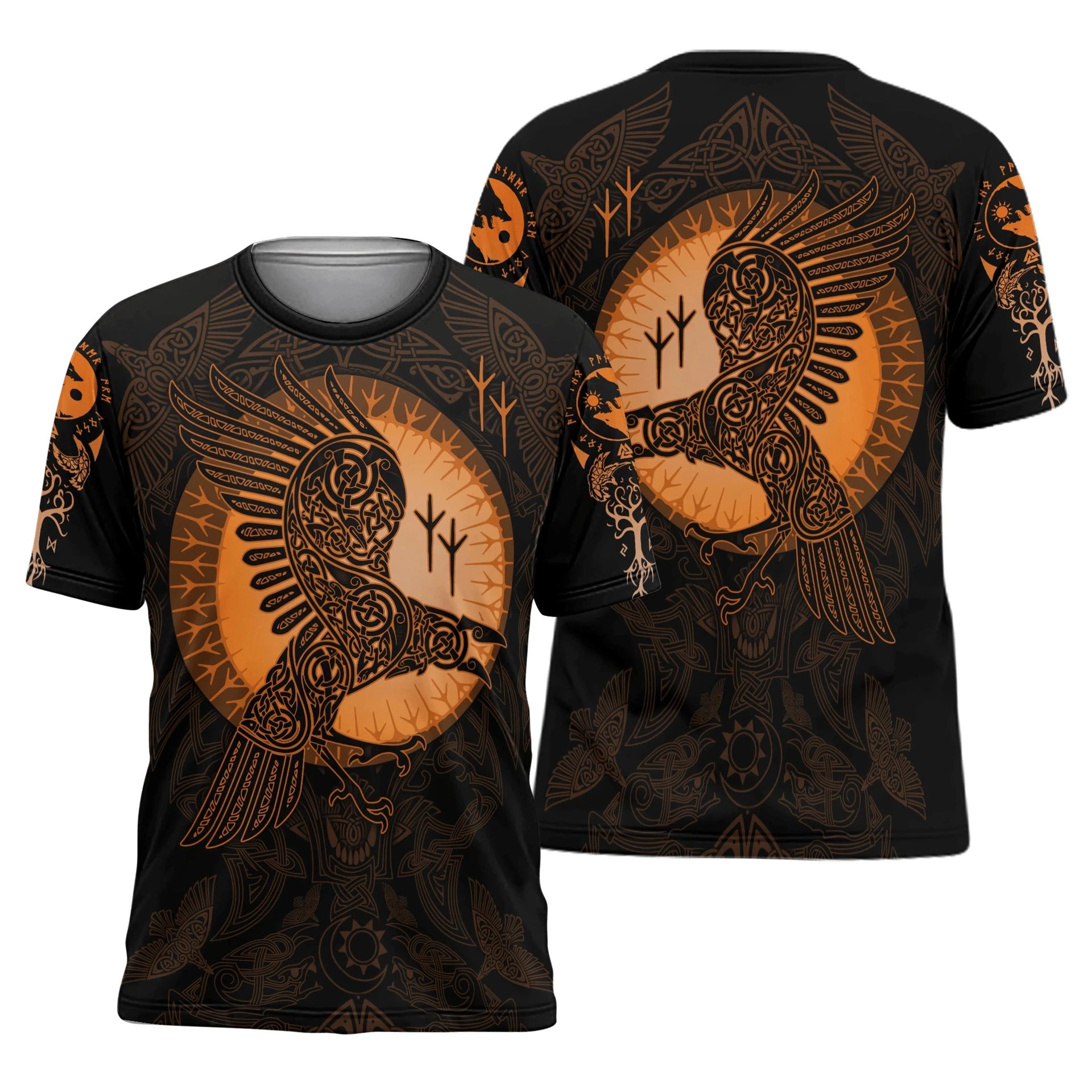 Design Chainmail Armor Print T-Shirt Black / Army Green - 31