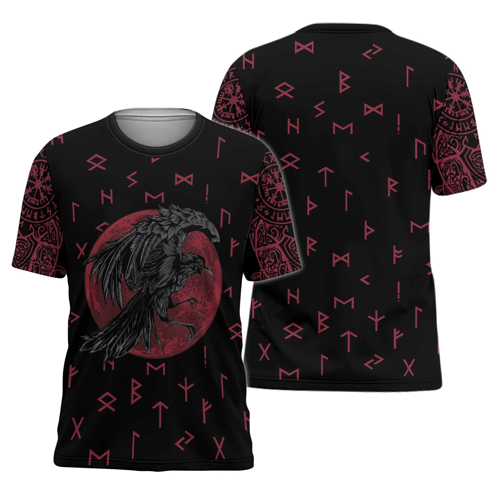 Design Chainmail Armor Print T-Shirt Black / Army Green - 40