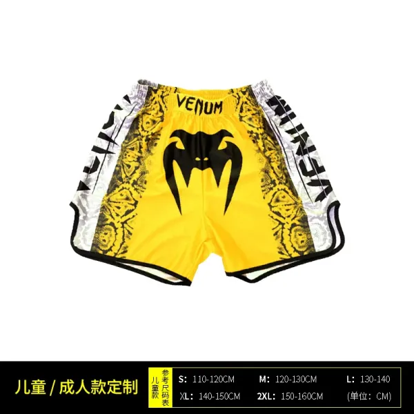 UFC x Venum Venum Sports Black Satin Muay Thai Shorts - 22