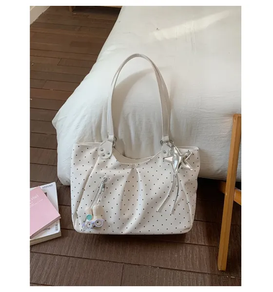 Design Polka Dot Tote Bag White - 42
