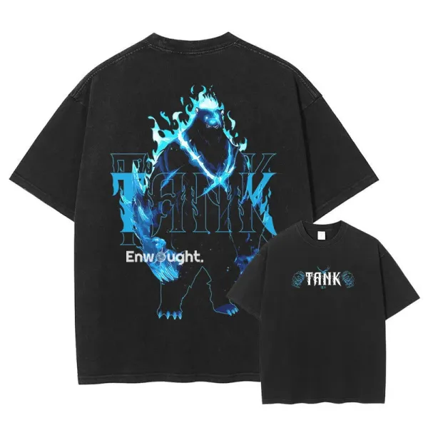 Design Enwought Tank Graphic Black T-Shirt T-Shirts - 1